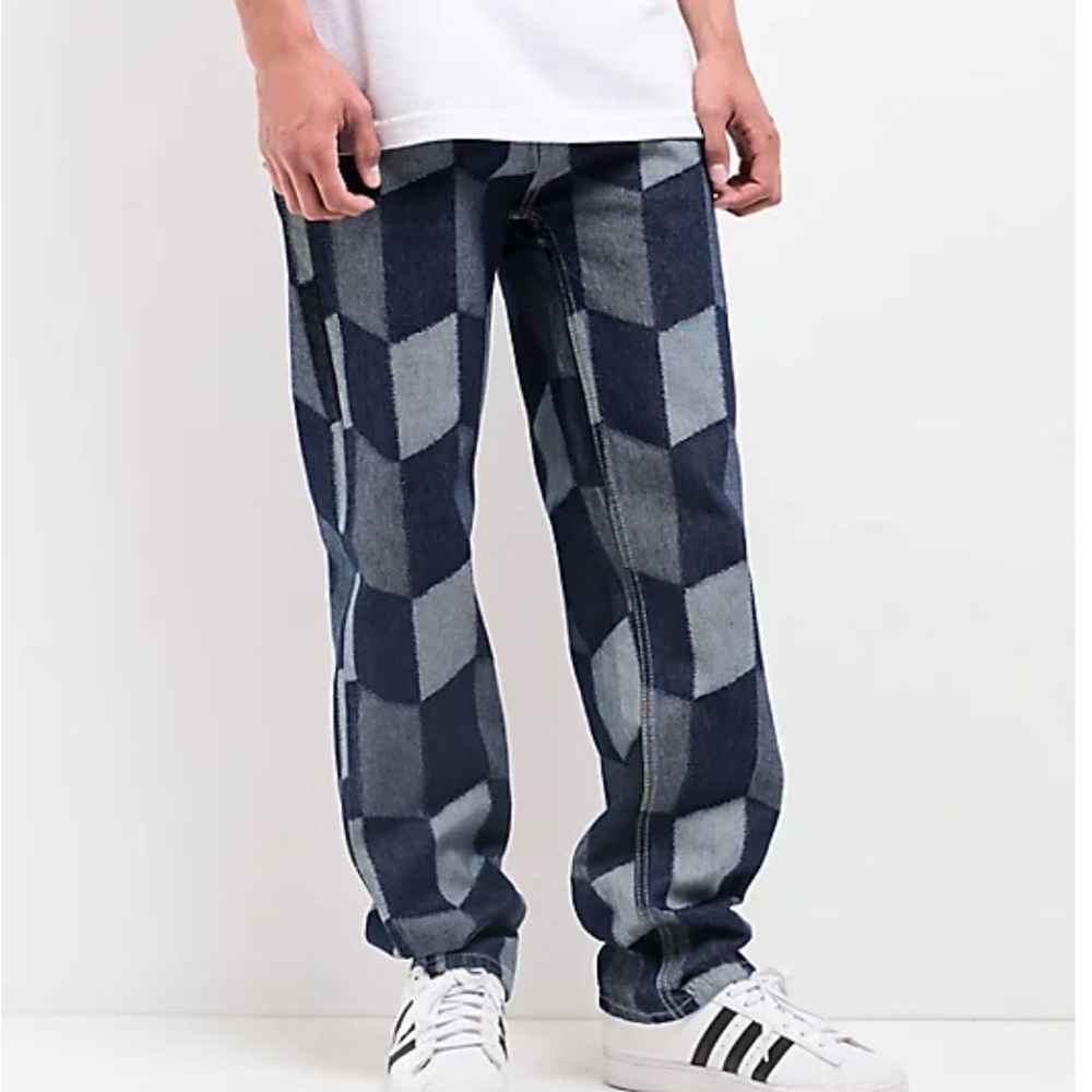 HUF Patchwork Denim Pants Size 32 Streetwear